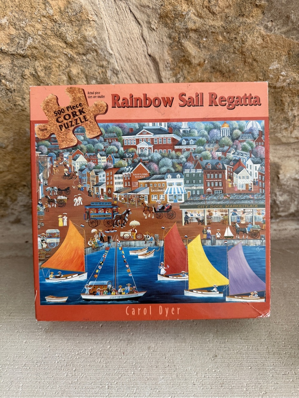 Rainbow Sail Regatta Cork Puzzle Ceaco 500 pieces Carol Dyer